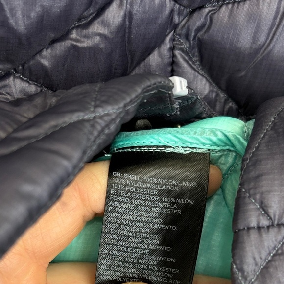 The North Face Purple and Blue Quilted Vest with Chevron Pattern - Picture 4 of 4